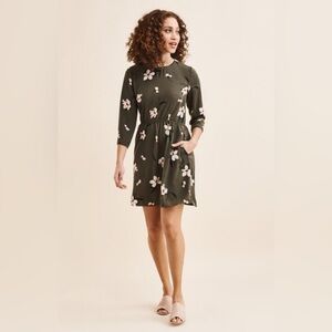 DYNAMITE | Olive Floral Dress